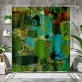 Abstract Art Shower Curtain, Waterproof Boho Bathroom Decor, Vibrant Modern Design, Artistic Bold Statement, Gift for New Home Spa Vibe product logo