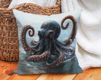 Maxpetus Coussin Pieuvre Géante 40cm - Blanc, Tout Doux - Décoration Chambre Et Canapé