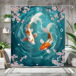 Koi Fish Shower Curtain,