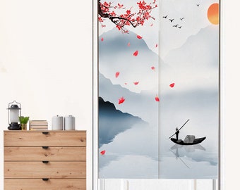 Japonais Porte Rideau Nature Paysage Paysage Peinture Porte Rideau Japon Art Noren Rideaux Chambre Diviseur Décoration de La Maison