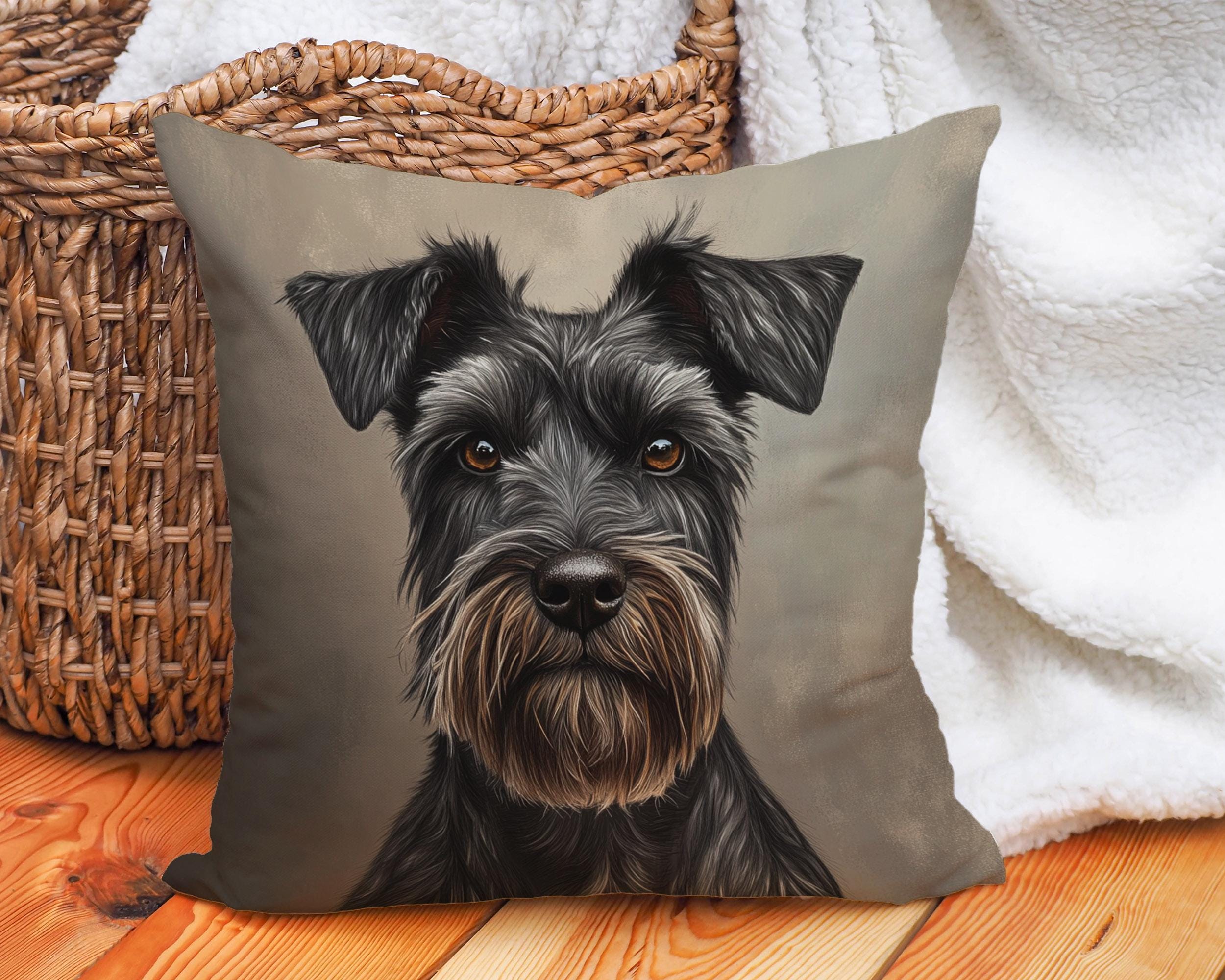 Schnauzer Pillow Etsy