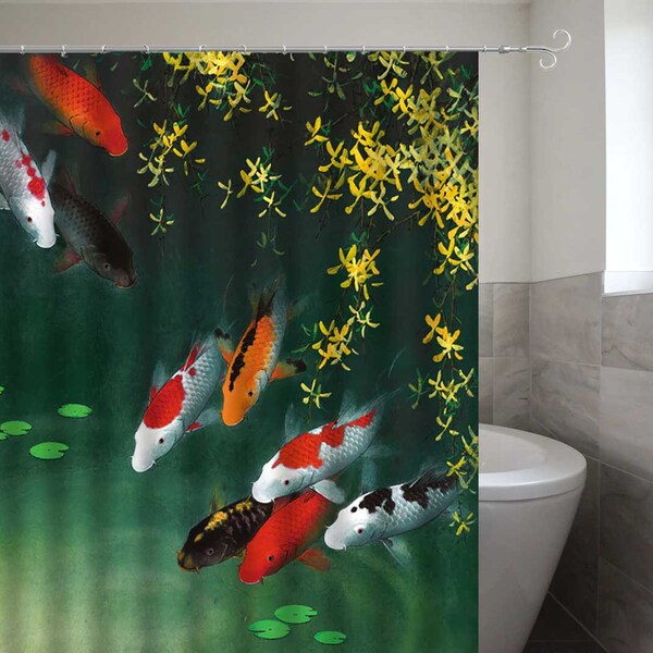 Fish Shower Curtain Etsy