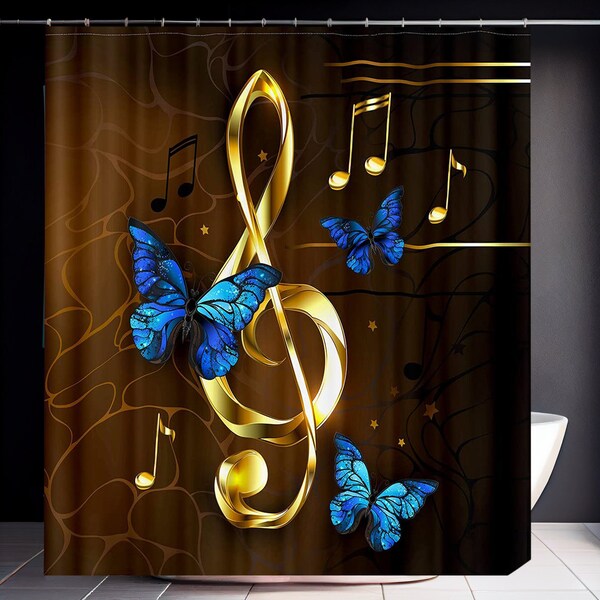 Music Shower Curtain Etsy