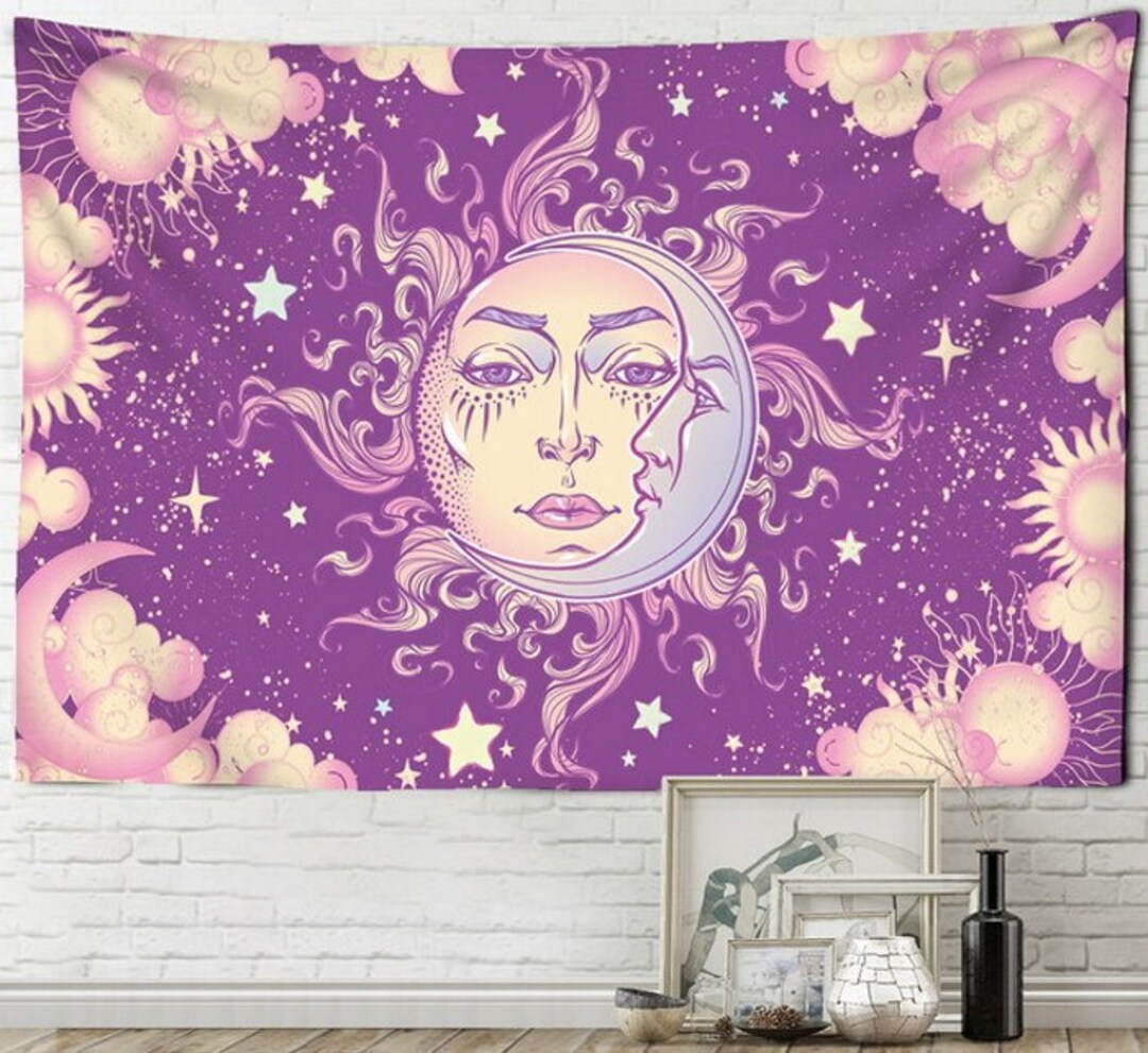 The Sun and Moon Tapestry Astrology Wall Hanging Tapestries Celestial