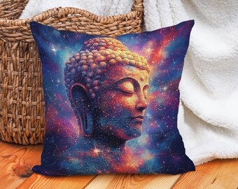 VOID Federa Cuscino Con Buddha D'oro, 40x40 Cm | Poliestere Impermeabile Per Interni/esterni, Certificata Oeko-Tex - 2