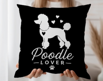 Pudel Liebhaber Dekokissen, Hundemama Geschenk, Pudel Besitzer Dekor, niedliches Welpen Kissen