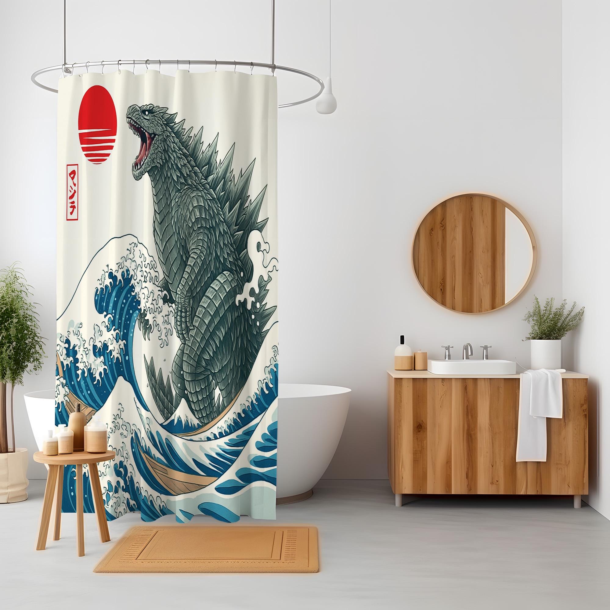 レア ゴジラ シャワーカーテン レア ゴジラ シャワーカーテン Godzilla Shower Curtain 【公式通販】