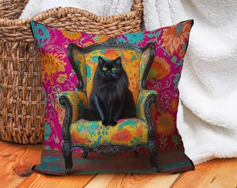 Housse de coussn chatte élégante | Housse de coussn, Coussn chat