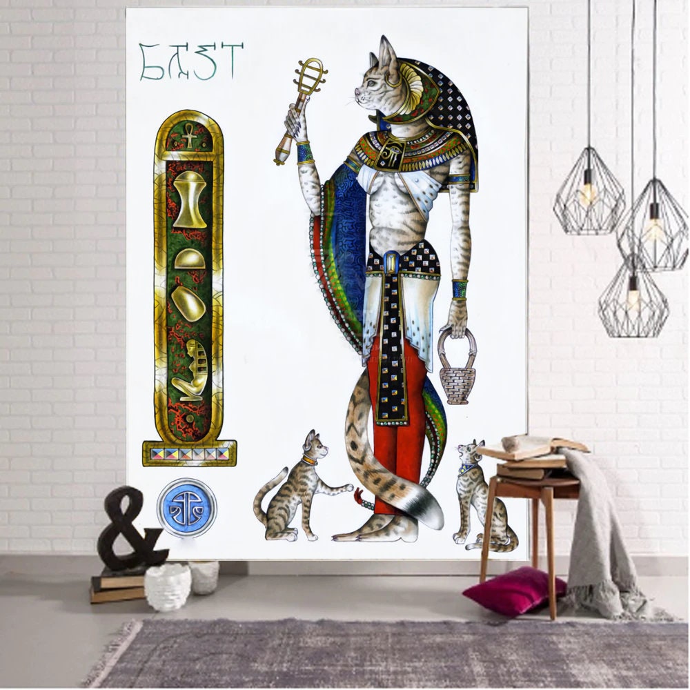 Egyptian Tapestry the Ancient Egypt Mythology Egyptian Gods Wall
