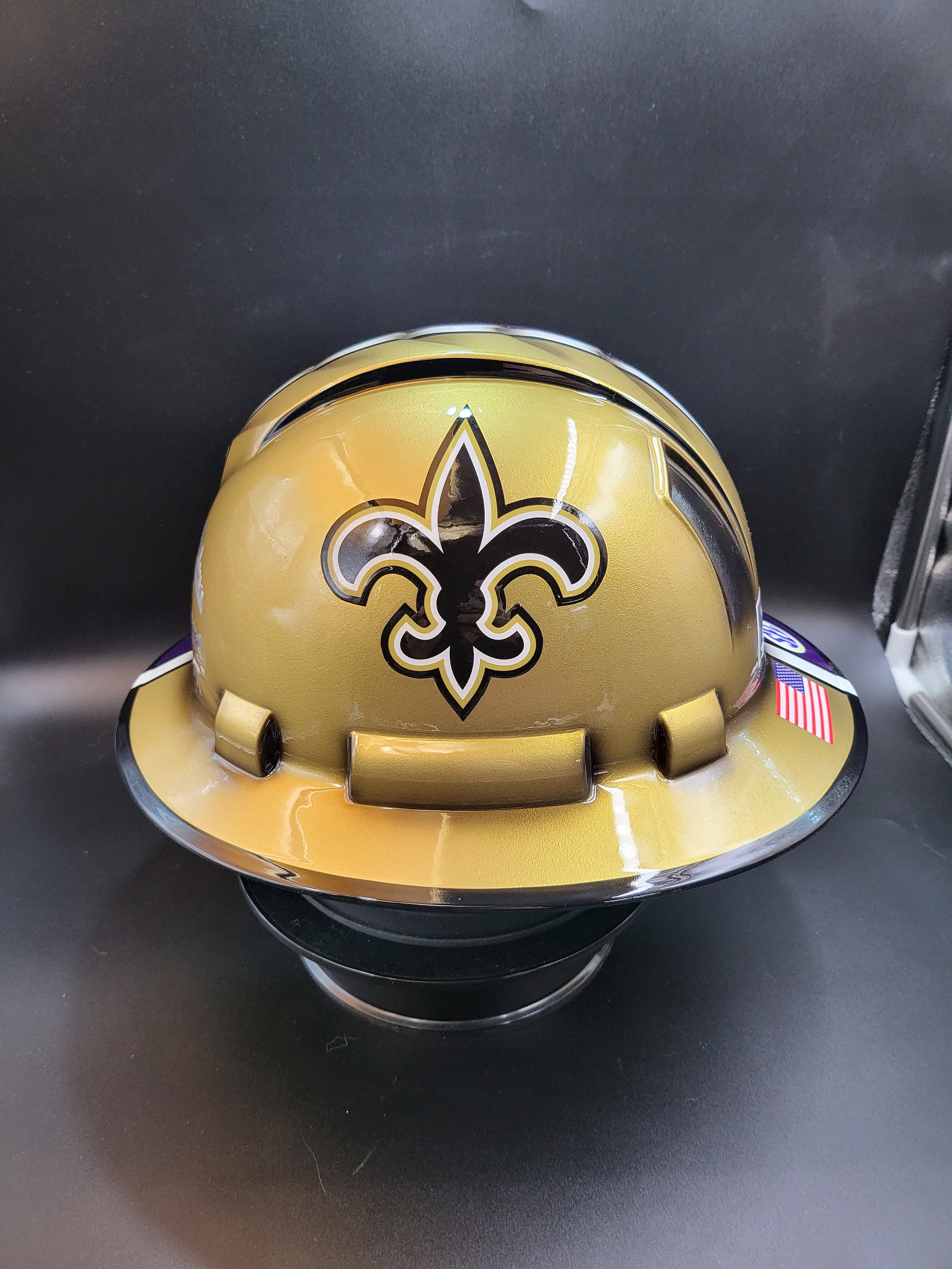 LSU and Saints Custom Full Brim Hard Hat Etsy