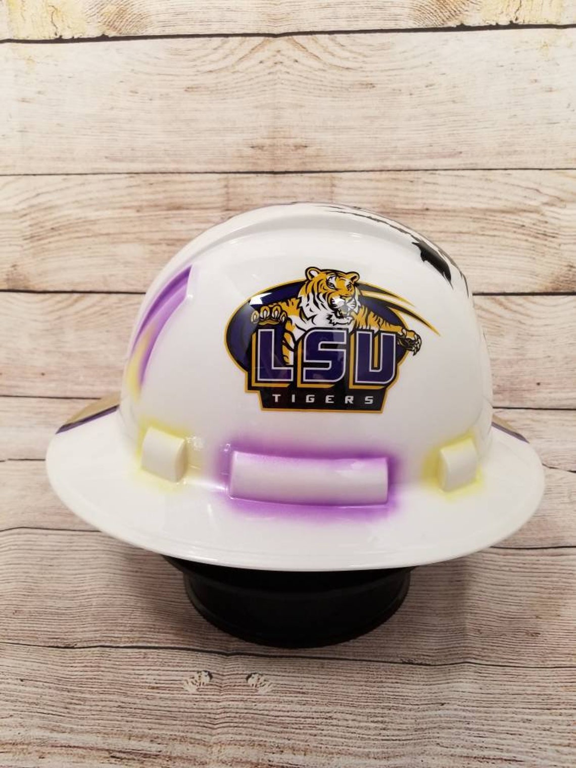 LSU and Saints Custom Full Brim Hard Hat Etsy