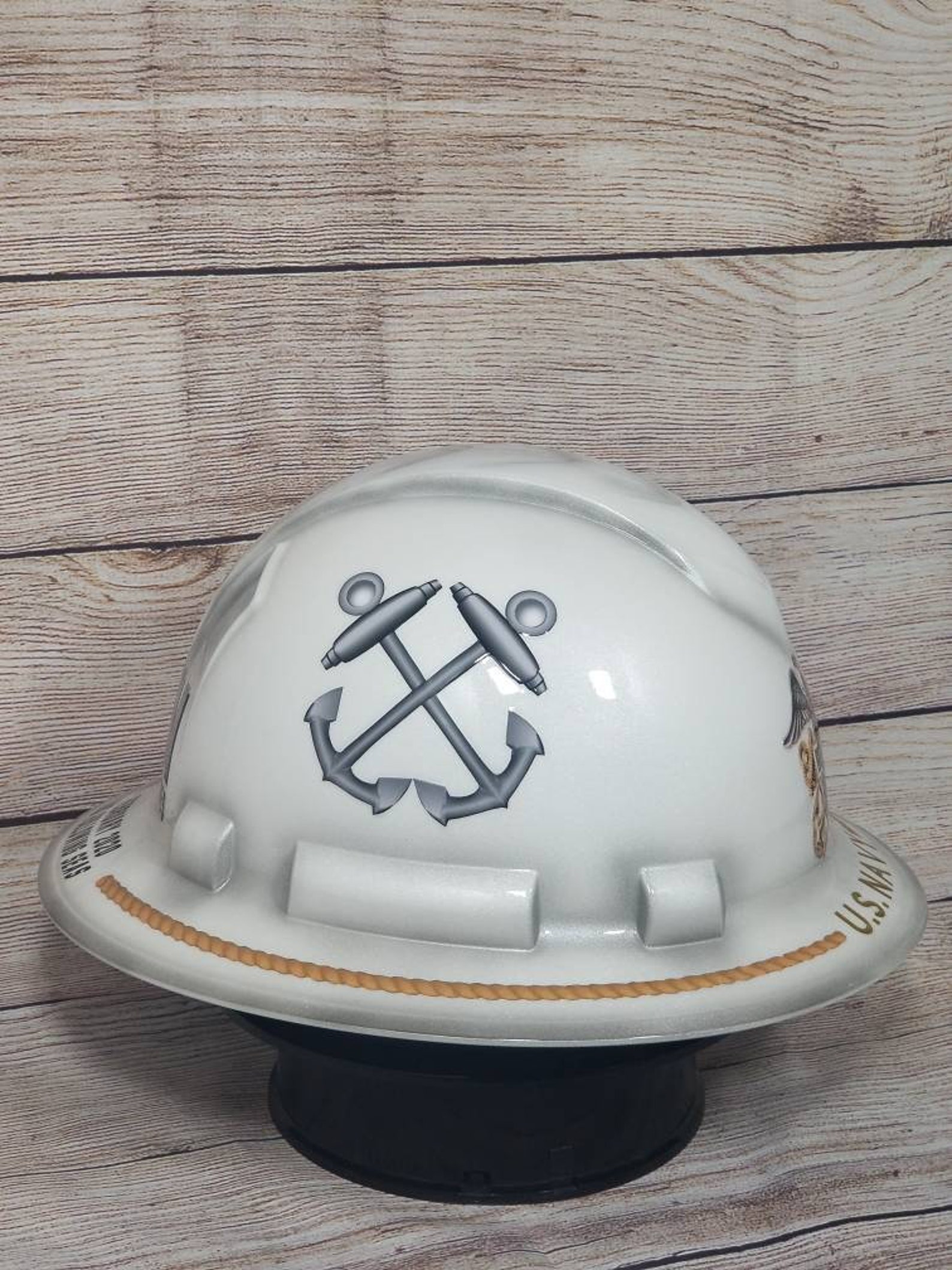 US NAVY Full Brim Custom Hard Hat Etsy