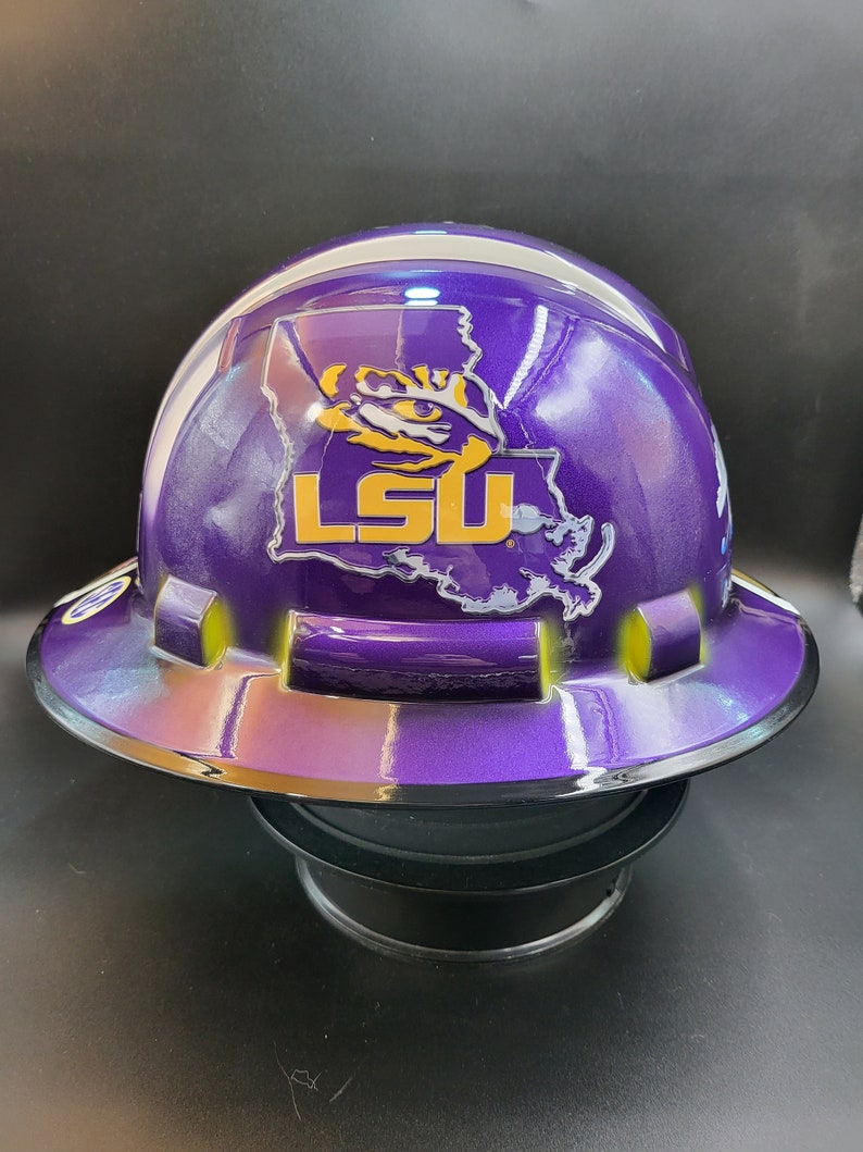 LSU and Saints Custom Full Brim Hard Hat Etsy