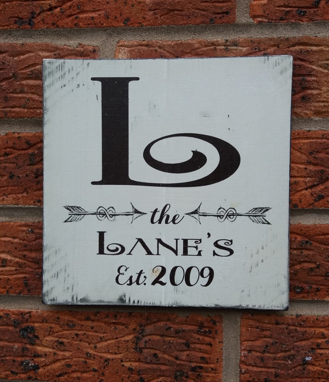 Distressed Shabby Chic Family Name Established Wooden Hanging Etsy