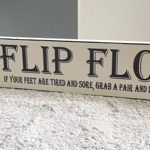 Shabby chic wedding Flip Flop Free Standing Wooden Wedding Sign