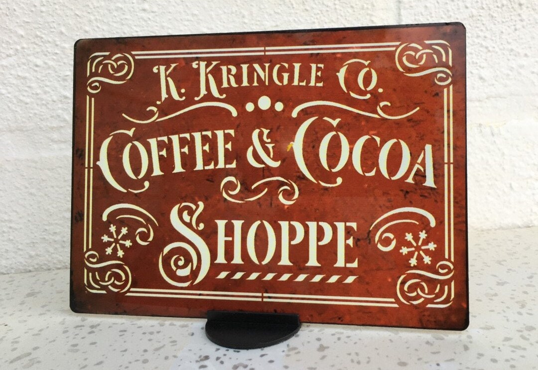 Rustic Primitive Christmas Kringle Coffee Cocoa Hanging Metal Sign - Etsy