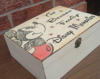 Disney memories personalized Wooden box keepsake box mickey mouse