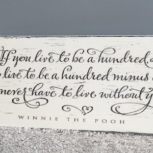 Winnie the Pooh Plaque: Shabby Chic Wooden Sign