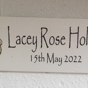 Personalised winnie the pooh new baby child personalized hanging Wooden Sign