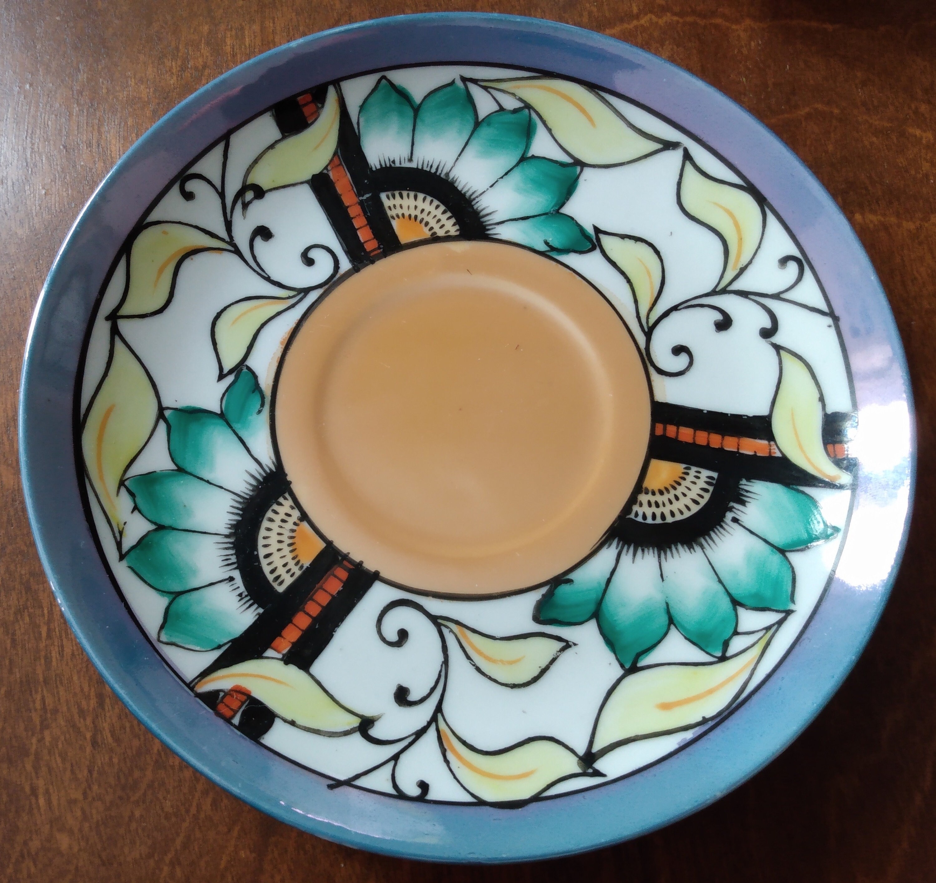 Chikaramachi 1 Teacup and Saucer Lusterware Vintage Floral Flower Japan