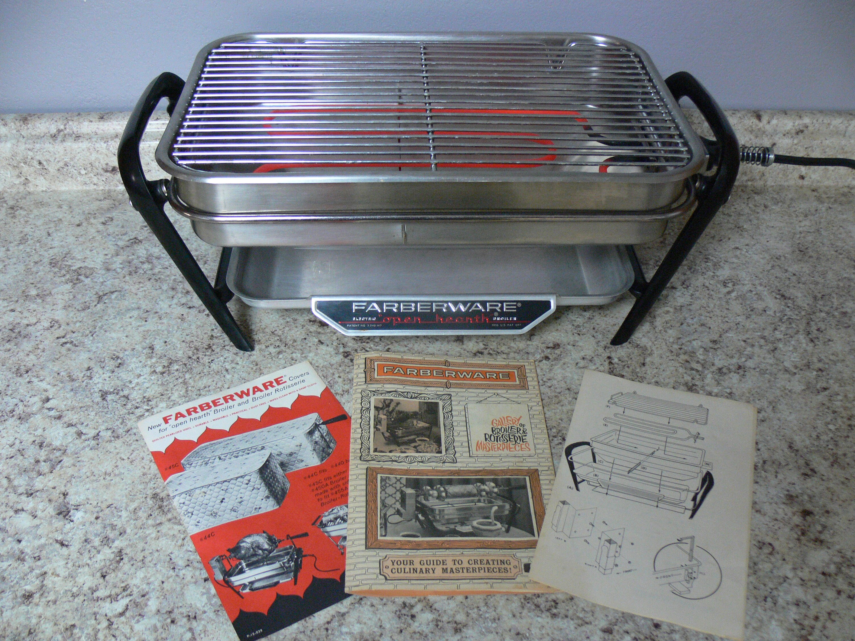 Vintage Farberware 450 Open Hearth Broiler Electric Grill Only Includes Manual recipe Book Gently Used Clean Etsy