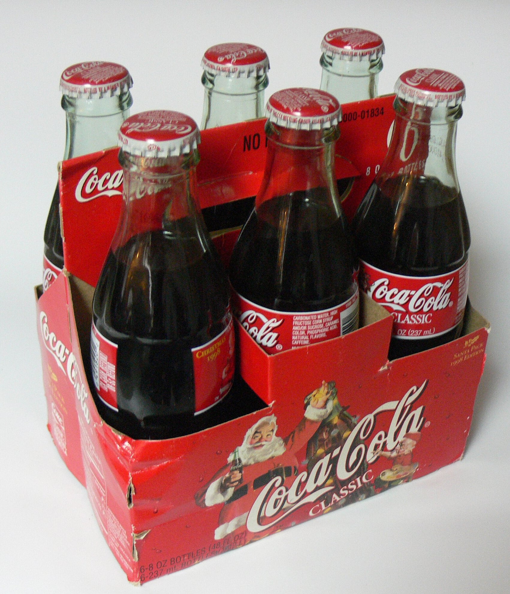 1998 Coca-cola Christmas 6-pack | Sealed 8 Oz Classic Bottles