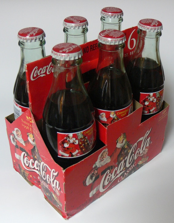 1998 Coca-cola Christmas 6-pack | Sealed 8 Oz Classic Bottles