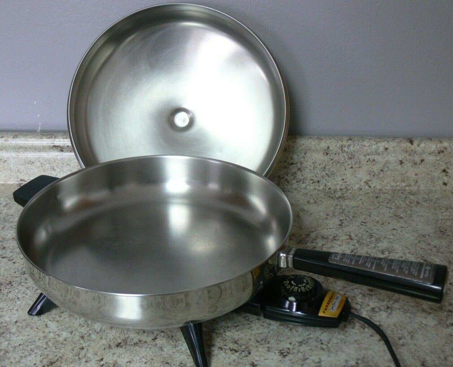 FARBERWARE 310-A ELECTRIC SKILLET/FRY PAN- 12 DOME LID- STAINLESS