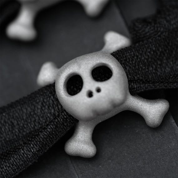 Skull and Cross Bones Hair-ties (pair of Two) | Solid Stainless
