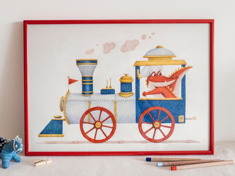 Nursery Wall Art Train Wall Decor for Kids Babys Room Etsy