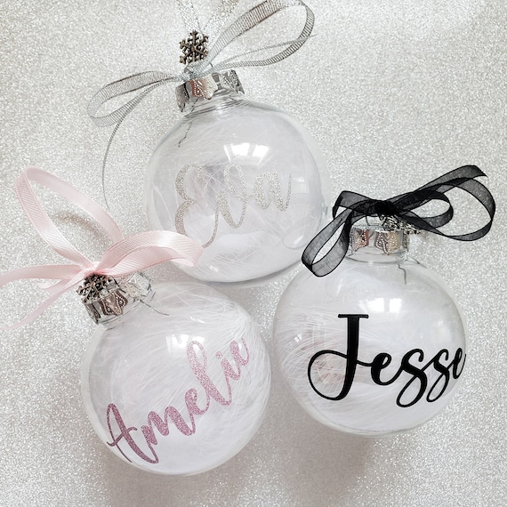 Personalised baubles on sale