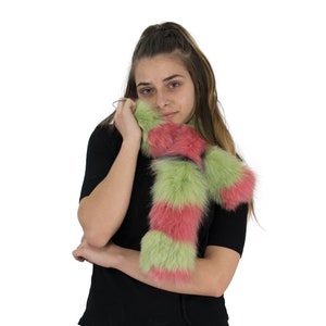 Amazing Colorful  Fox  Fur Scarf Collar