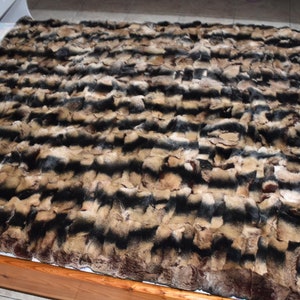 Fur Blanket | Rex Rabbit Blanket | Fur Blanket made of Rex Rabbit  | Fur Throw | Warm Fur Blanket