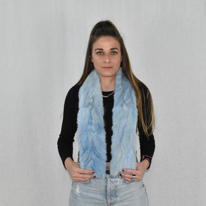Mink Fur Scarf | Women Scarf Made of Mink | Blue Sea Fur Scarf | Winter scarf | Large Fur Scarf | Gift For Her | Mink Fur Neck  Wrap
