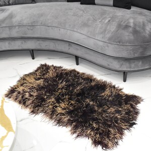 Mongolian Fur Throw | Fur Rug Plate | Fur Throw Blanket | Handmade Fur Throw