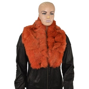 Orange Fox Fur Collar,Natural Fur collar, Neck Wrap, Fur Scarf. Fur Wrap, Handmade Fur Collar