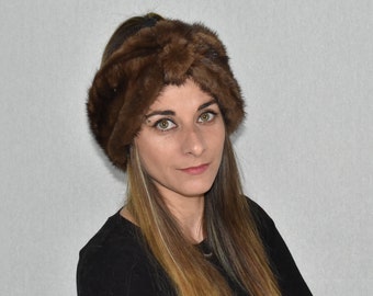 Mink Fur Turban Band | Fur Head wrap |  Fur headband |Mink Fur Headband For Women | Gift For Her | One Size headband | Ear Warmer