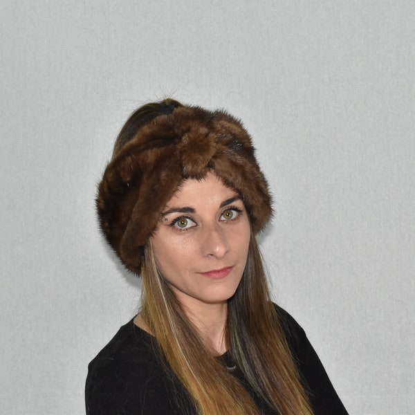 Mink Fur Turban Band | Fur Head wrap |  Fur headband |Mink Fur Headband For Women | Gift For Her | One Size headband | Ear Warmer