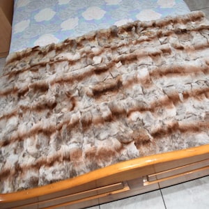 Luxury Fur Blanket | Cozy Fur Throw | Fluffy Fur Blanket made of Rex Rabbit  | Fur Throw | Warm Fur Blanket