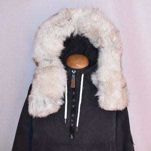 White Fur Trim Hood | Fur Stripe for Parka | Detachable fur Trim | Fur Hood Jacket | Christmas Gift