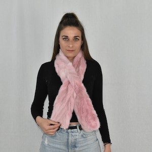Mink Fur Scarf | Women Scarf Made of Mink | Blue Sea Fur Scarf | Winter scarf | Large Fur Scarf | Gift For Her | Mink Fur Neck  Wrap