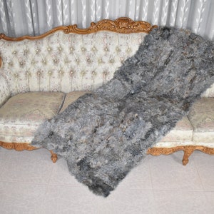 Luxurious Sheepskin fur Throw  |  Fur Blanket  | Fur bedspread | Armchair Fur Cover |  SheepSkin Bed Throw