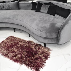 Mongolian Fur Rug  | Fur Throw   | Fur Throw Blanket | Handmade Fur Throw