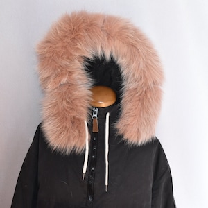 Trim For Hood | Fur For  Hood | Fur Hood Snowsuit | Detachable Fur trim | Fox Fur Stripe For Parka | Fur Hood Coat
