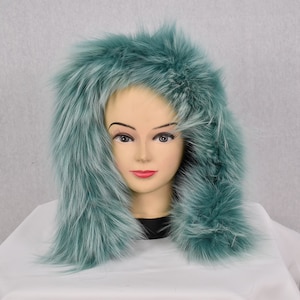 Removable Fur Hood  | Fox Fur Trim For hood | Fur Trim  For  jacket and Coat hood |  Fur collar  | Hood Trim detachable | DIY Hood Fur Trim