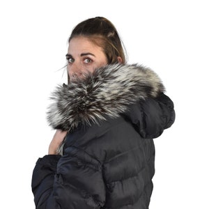 Pelz-Kapuzenborte |  Pelzbesatz für Hoodie | Fellstreifen für die Kapuze | Pelzkragen | Pelz-Schal | DIY Pelzbesatz Haube