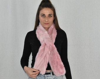 Mink Fur Scarf | Women Scarf Made of Mink | Blue Sea Fur Scarf | Winter scarf | Large Fur Scarf | Gift For Her | Mink Fur Neck  Wrap