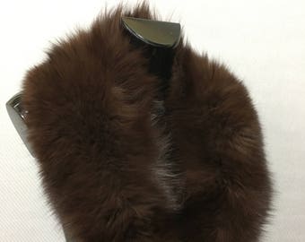 Luxury Brown Fox Fur Collar