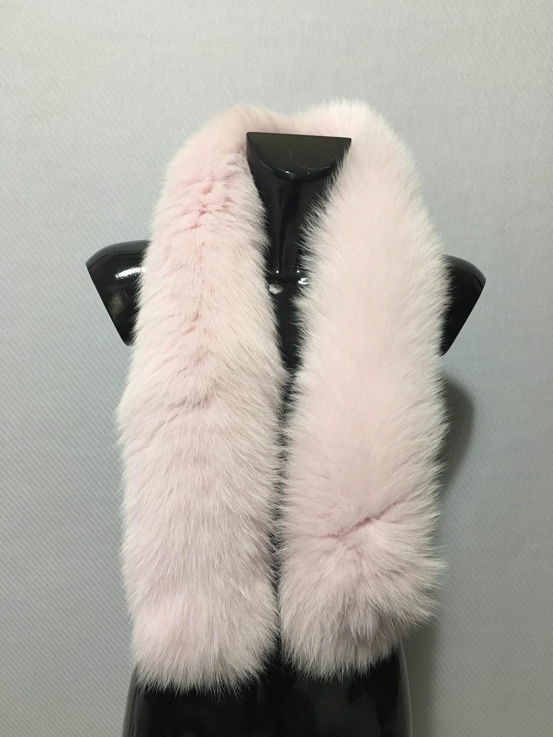 Beautiful Real Natural Tone of Pink Fox Small Fur Scarf Collar Etsy
