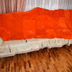 Throw Blanket | Shearling  Fur Blanket | Natural Orange Blanket | Shearling  Fur Throw | Fluffy Fur blanken Ideal For Your home decor